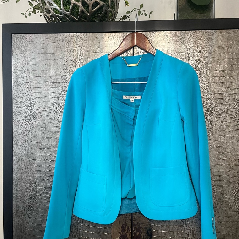 Trina Turk Vibrant Blue Blazer